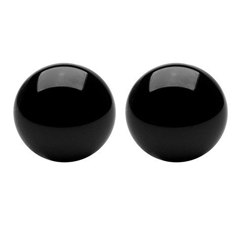 Black Glass Earrings